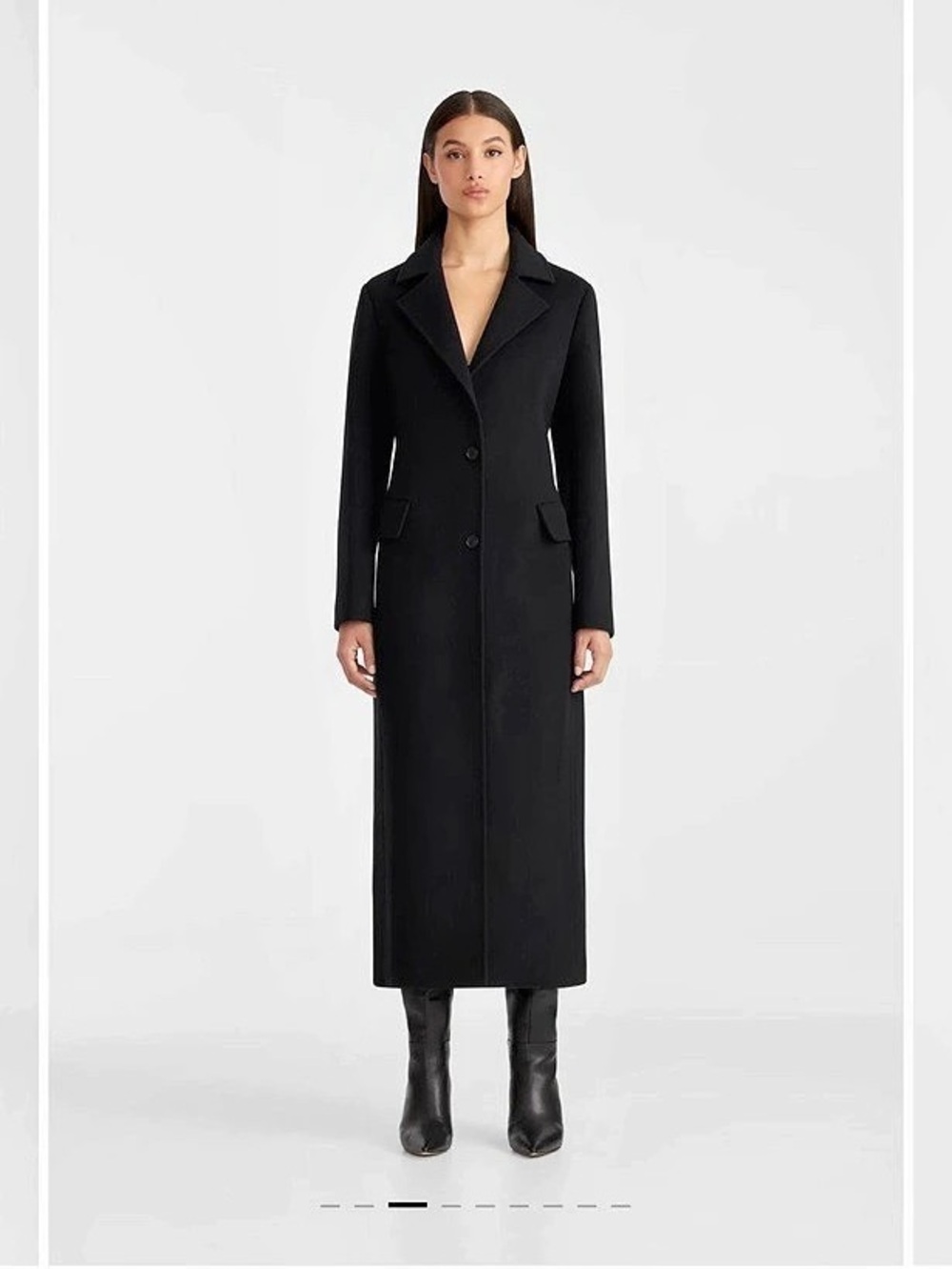 Mackage CORAZON Semi-Fitted Wool Coat Black Small